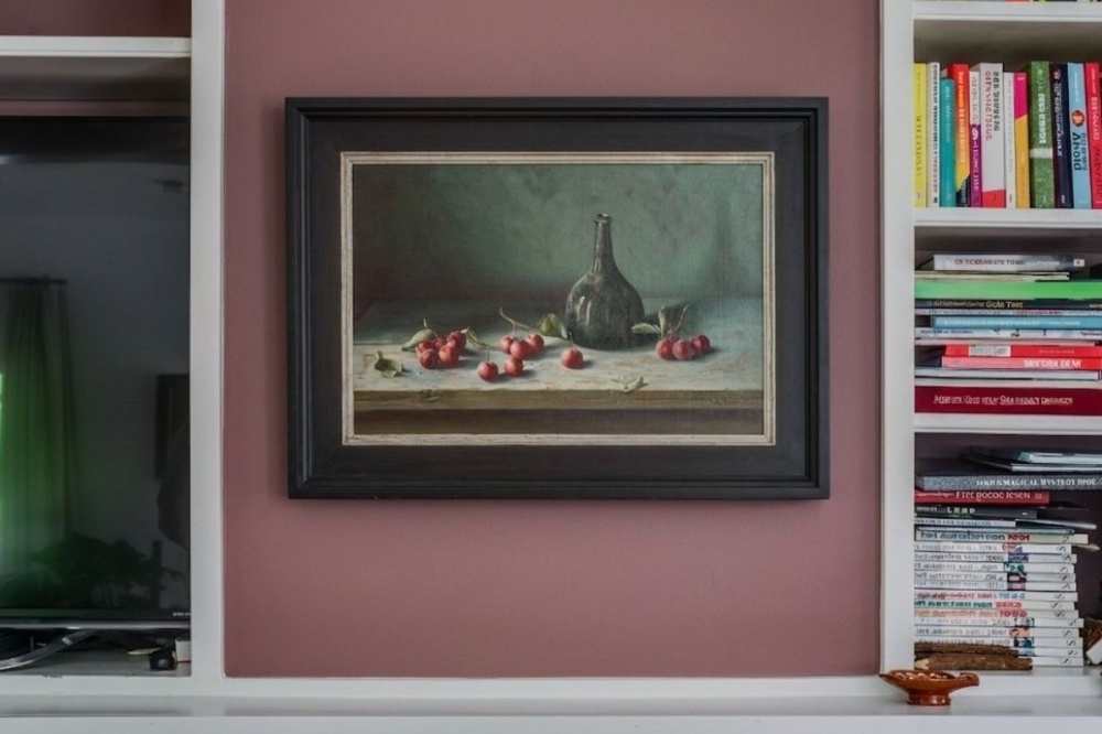 Schilderij onder standaard koud wit licht