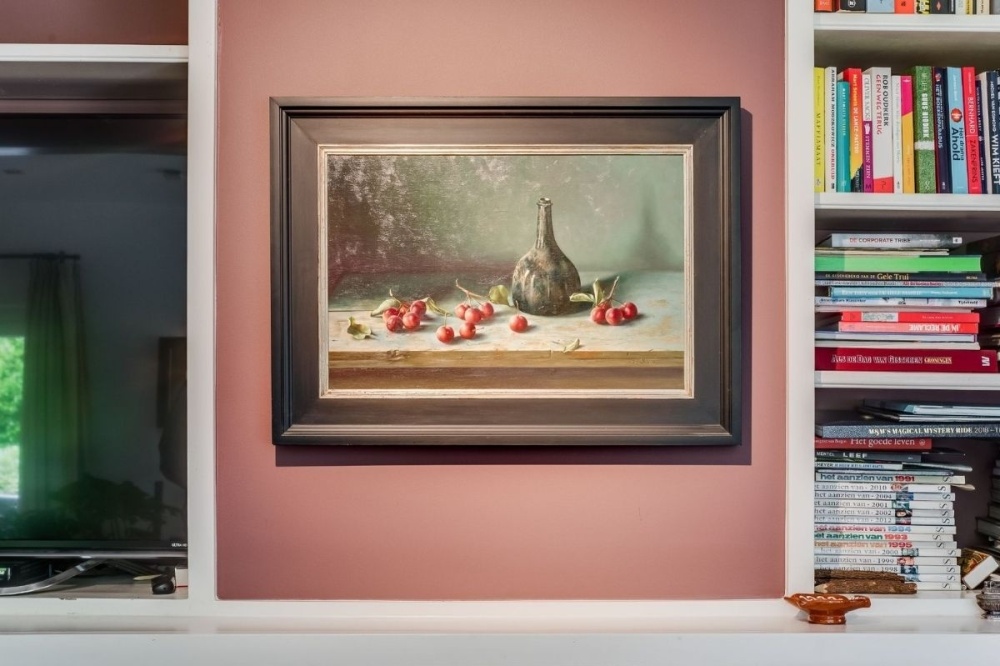 Schilderij verlicht met gepatenteerde warme museum-LED